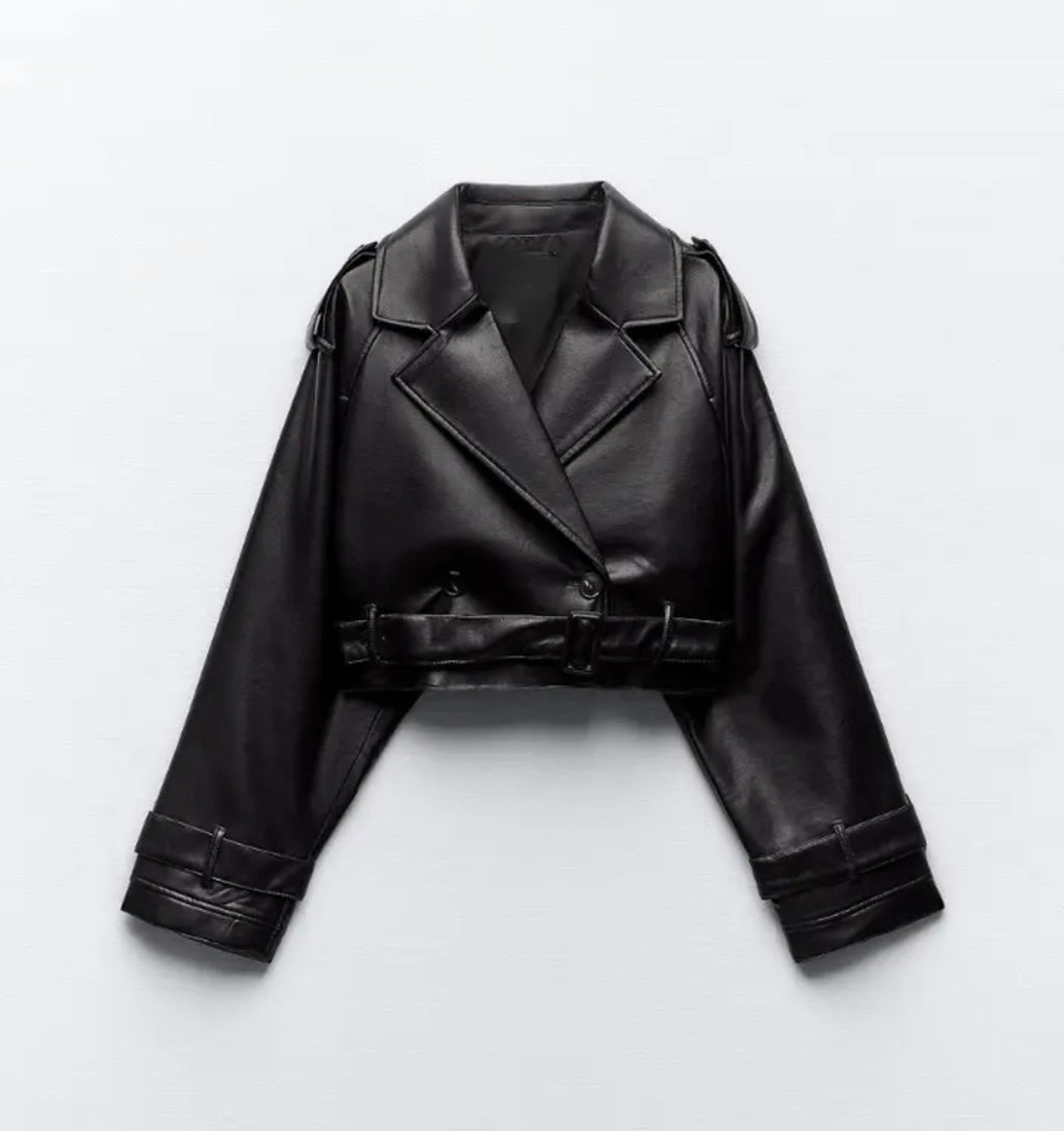 TRENCH LEATHER JACKET