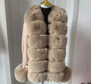 FAUX FUR CARDIGAN