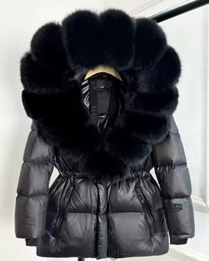 NAOMI COAT BLACK FUR